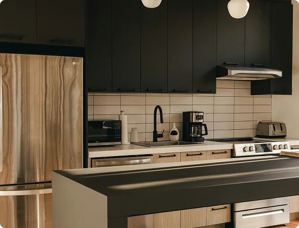 Cozinha planejada de apartamento para locação
