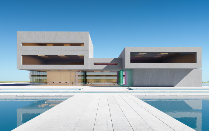 Residência moderna com piscina